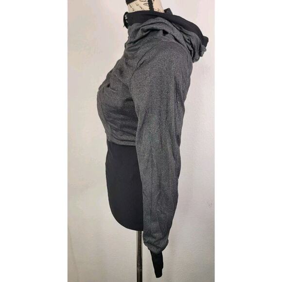 Lululemon Dance Studio Jacket Hooded Size 6 Black Gray Reversible - Picture 10 of 12